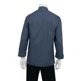 Chef Works Hartford Lightweight Zipper Unisex Chef Jacket Blue XXL