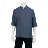 Chef Works Hartford Lightweight Zipper Unisex Chef Jacket Blue XL