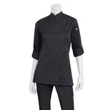 Chef Works Hartford Lightweight Zip Womens Chef Jacket Black XL