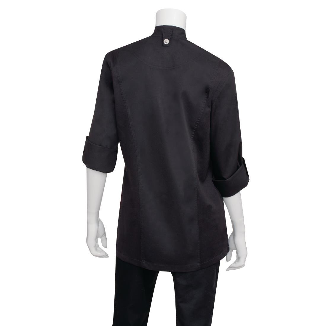 Chef Works Hartford Lightweight Zip Womens Chef Jacket Black XS