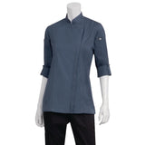 Chef Works Hartford Lightweight Zip Womens Chef Jacket Blue XL