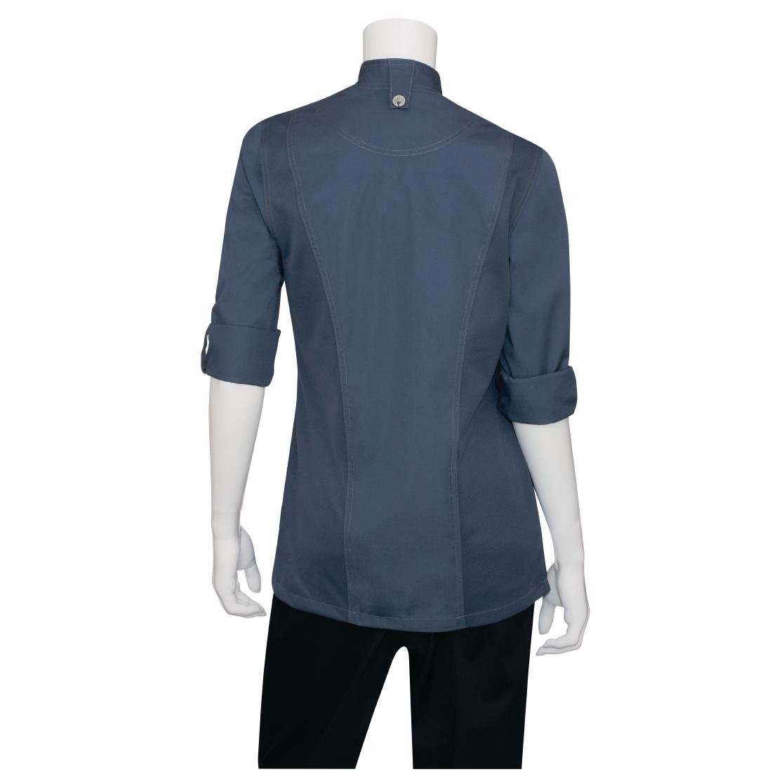 Chef Works Hartford Lightweight Zip Womens Chef Jacket Blue XS