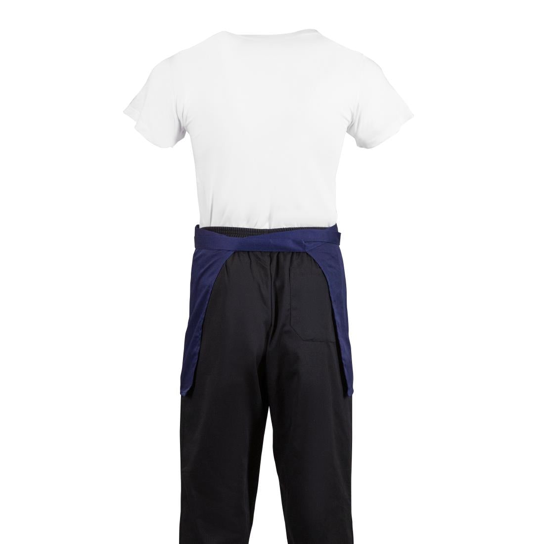 Whites Short Bistro Apron Navy Blue