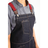 Chef Works Urban Berkeley Denim Brace Bib Apron Dark Indigo