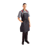 Chef Works Urban Berkeley Denim Brace Bib Apron Dark Indigo