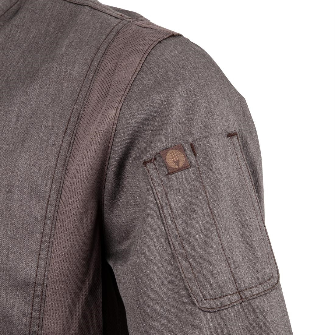 Chef Works Hartford Lightweight L/S Zipper Coat Graphite Size S