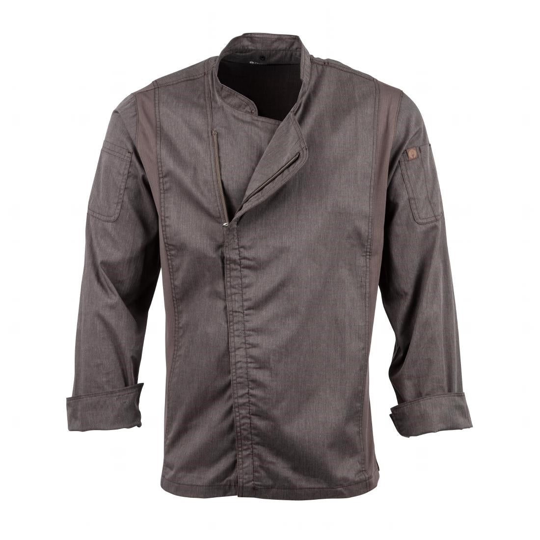 Chef Works Hartford Lightweight L/S Zipper Coat Graphite Size S