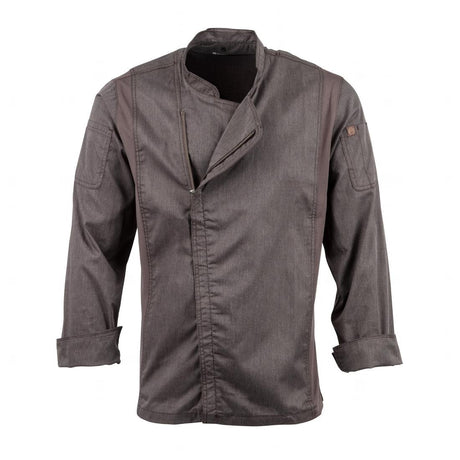 Chef Works Hartford Lightweight L/S Zipper Coat Graphite Size XL