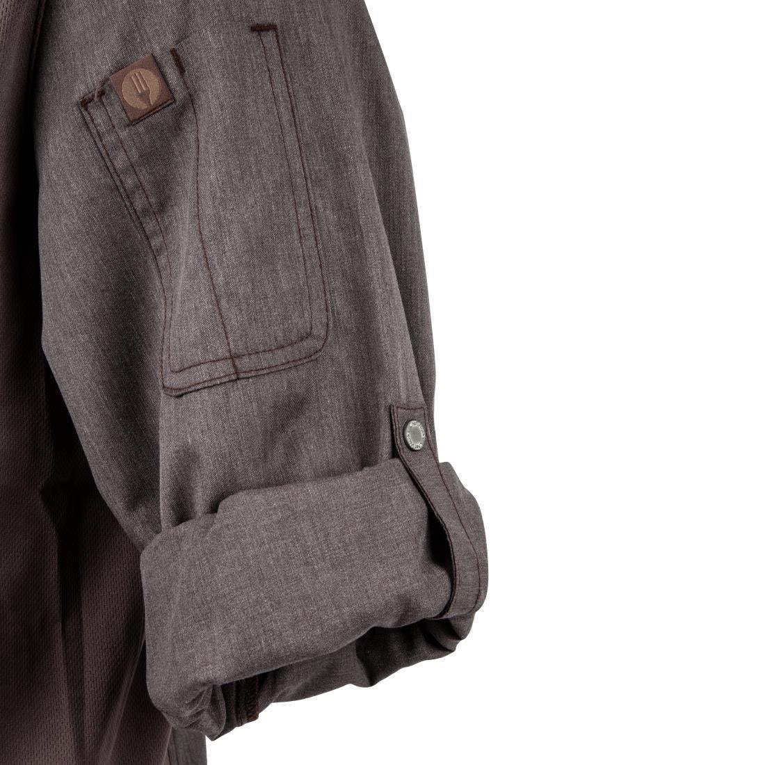 Chef Works Hartford Lightweight L/S Zipper Coat Graphite Size S