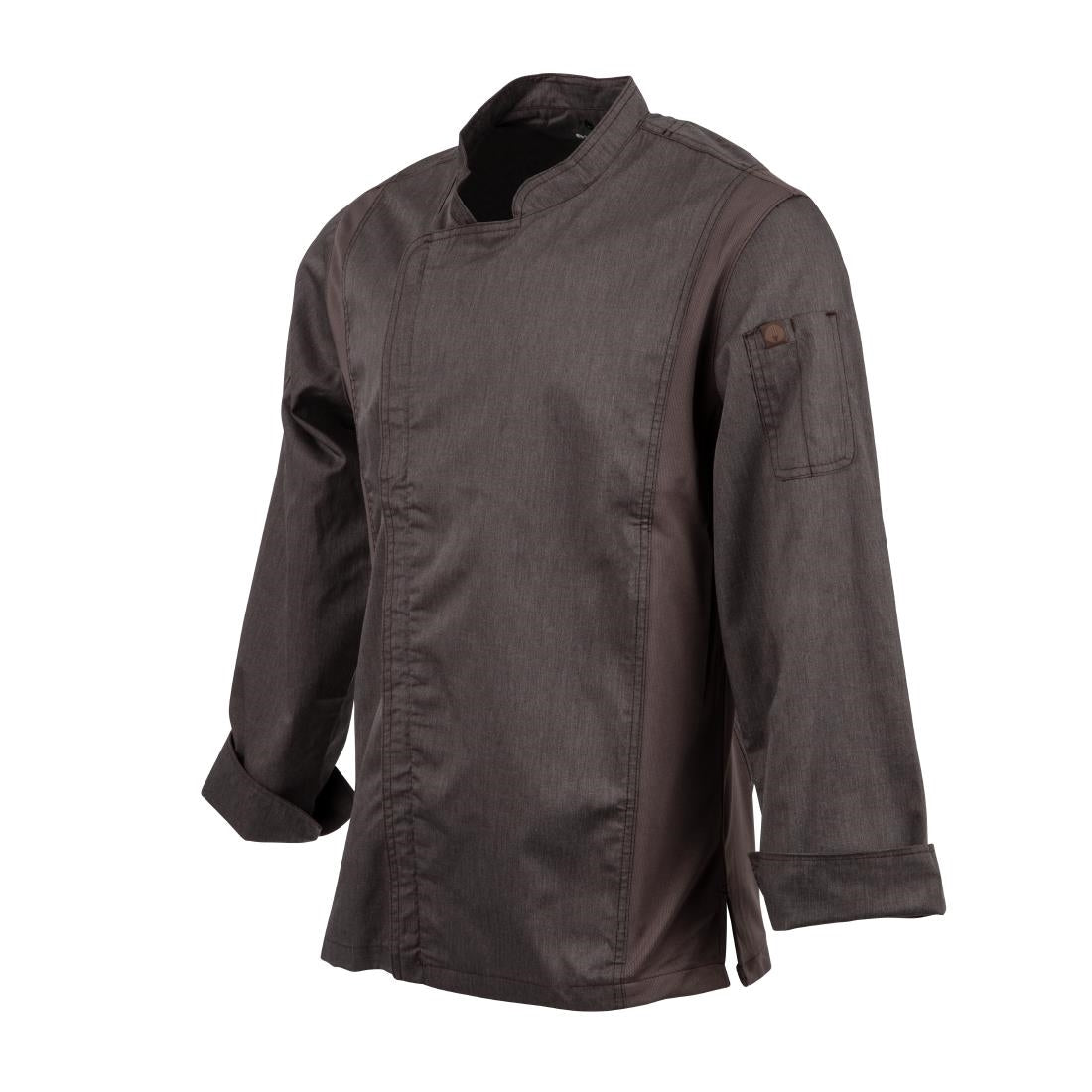 Chef Works Hartford Lightweight L/S Zipper Coat Graphite Size S