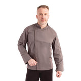Chef Works Hartford Lightweight L/S Zipper Coat Graphite Size XS