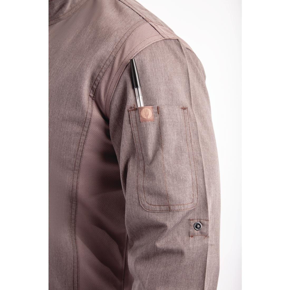 Chef Works Hartford Lightweight L/S Zipper Coat Graphite Size XS