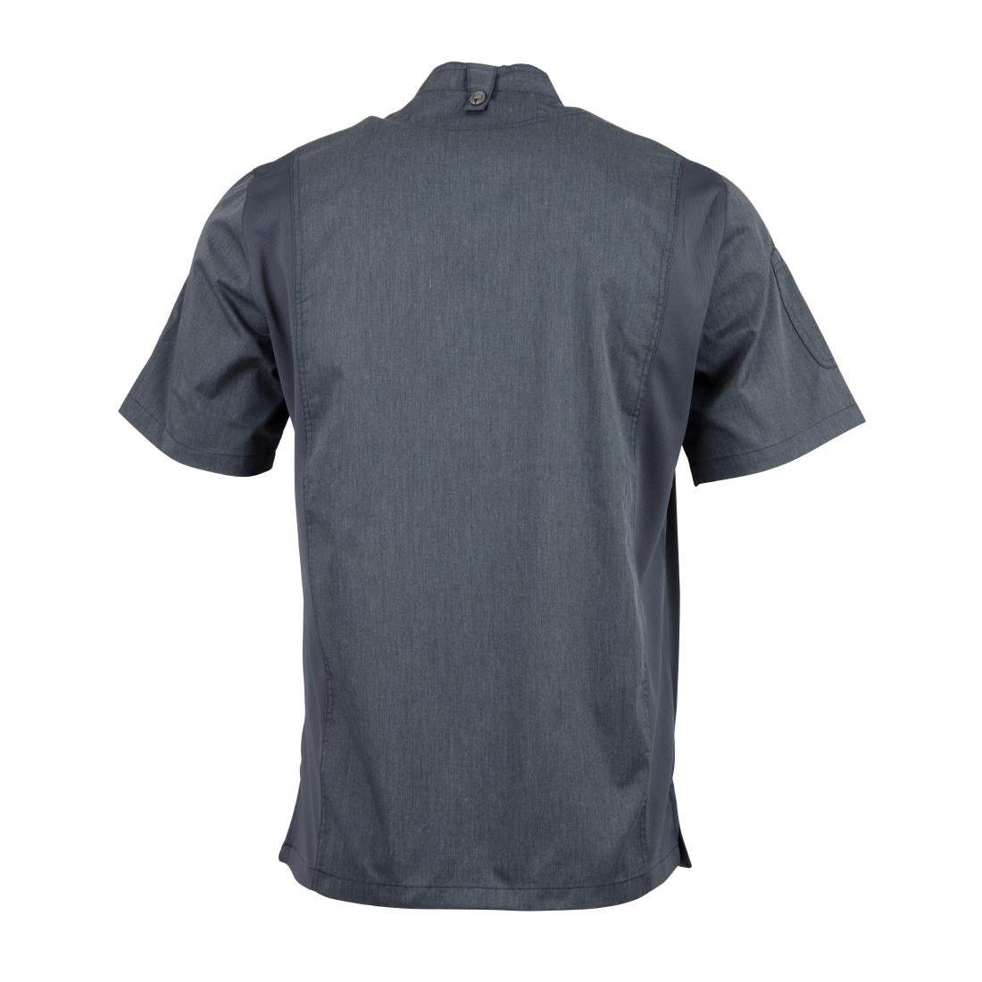 Chef Works Unisex Springfield Lightweight Short Sleeve Zipper Coat Ink Blue Size S