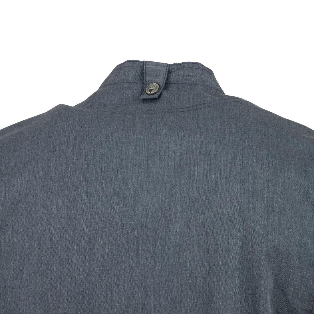 Chef Works Unisex Springfield Lightweight Short Sleeve Zipper Coat Ink Blue Size S
