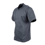 Chef Works Unisex Springfield Lightweight Short Sleeve Zipper Coat Ink Blue Size M