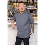 Chef Works Unisex Springfield Lightweight Short Sleeve Zipper Coat Ink Blue Size S