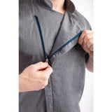 Chef Works Unisex Springfield Lightweight Short Sleeve Zipper Coat Ink Blue Size XS