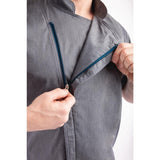 Chef Works Unisex Springfield Lightweight Short Sleeve Zipper Coat Ink Blue Size S