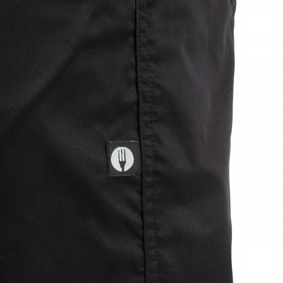 Chef Works Men's Lightweight Slim Trouser Black Size XS
