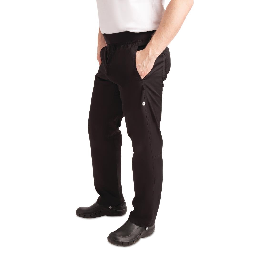 Chef Works Men's Lightweight Slim Trouser Black Size S