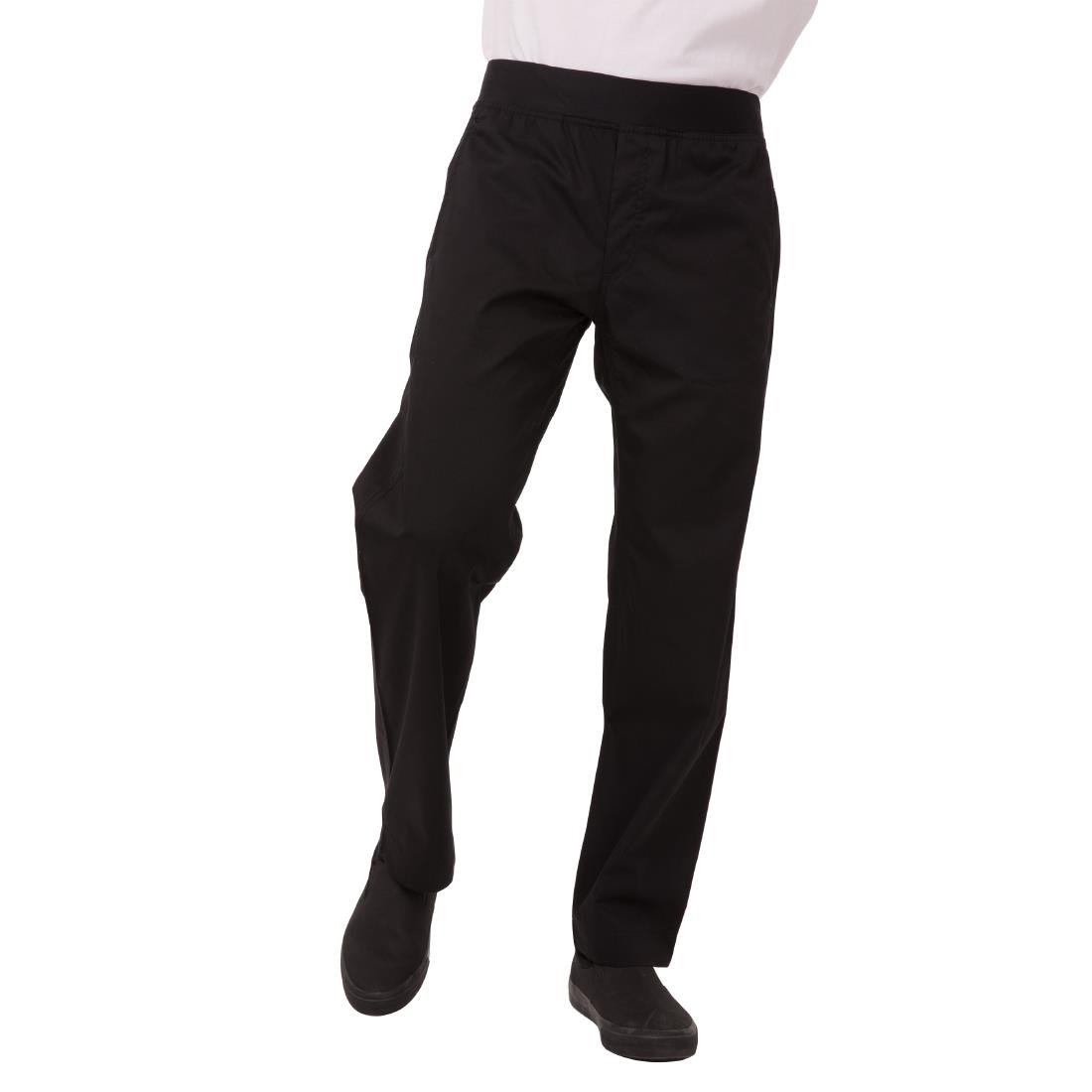 Chef Works Men's Lightweight Slim Trouser Black Size XS