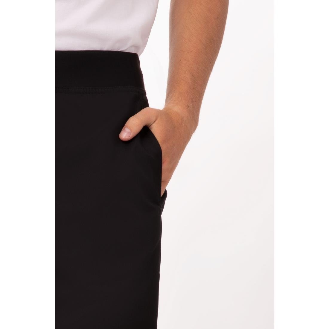 Chef Works Men's Lightweight Slim Trouser Black Size S