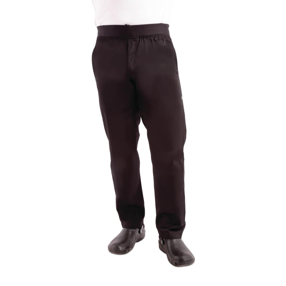 Chef Works Men's Lightweight Slim Trouser Black Size S