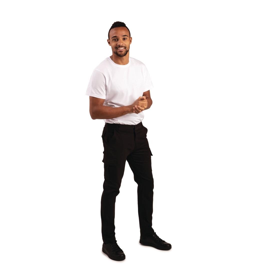Portwest Stretch Slim Combat Trousers Black 36