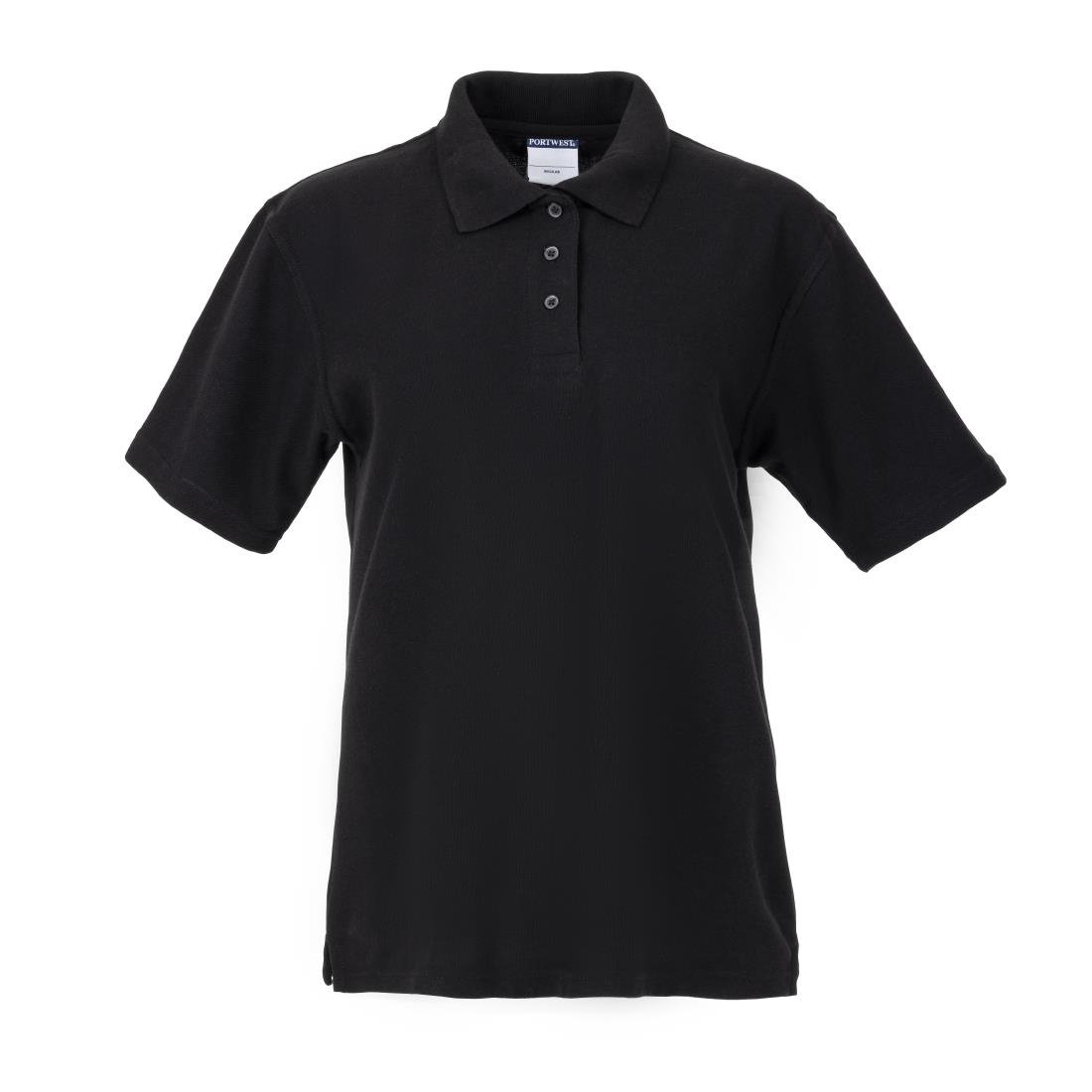 Ladies Polo Shirt Black 2XL