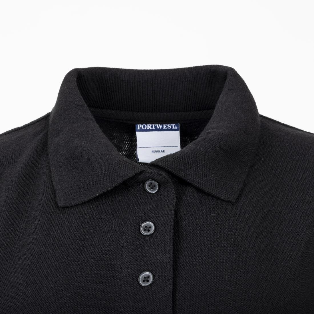 Ladies Polo Shirt Black 2XL