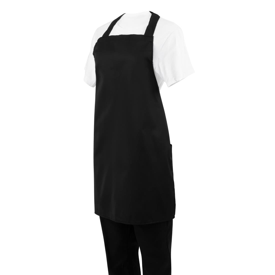 Nisbets Essentials Bib Aprons Black (2 Pack)
