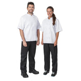 Nisbets Essentials Short Sleeve Chef Jacket White 2XL (2 Pack)