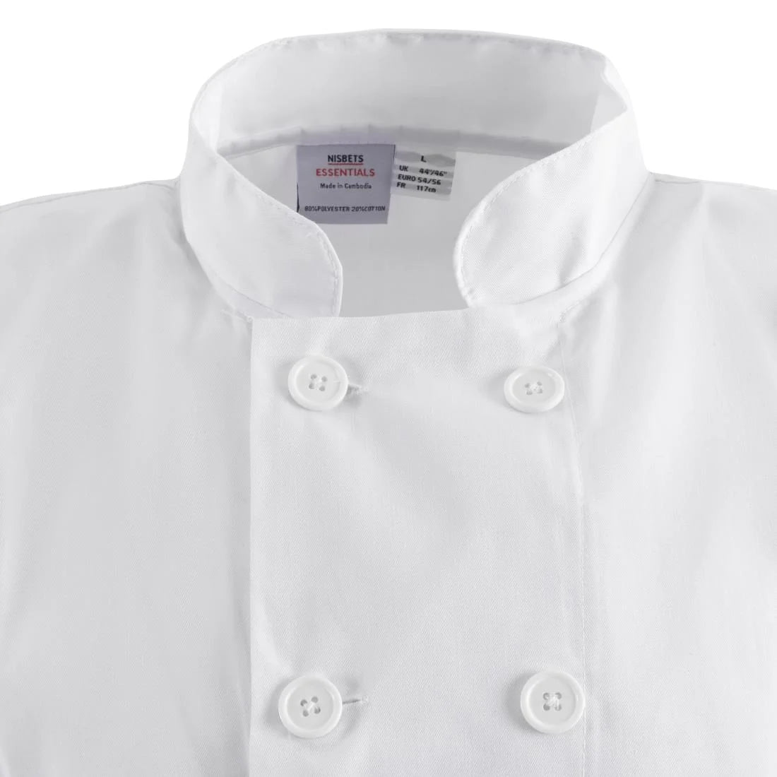 Nisbets Essentials Unisex Chef Jacket White S (2 Pack)
