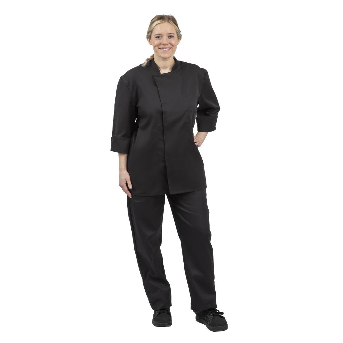Whites Unisex Atlanta Chef Jacket Black Teflon Size M