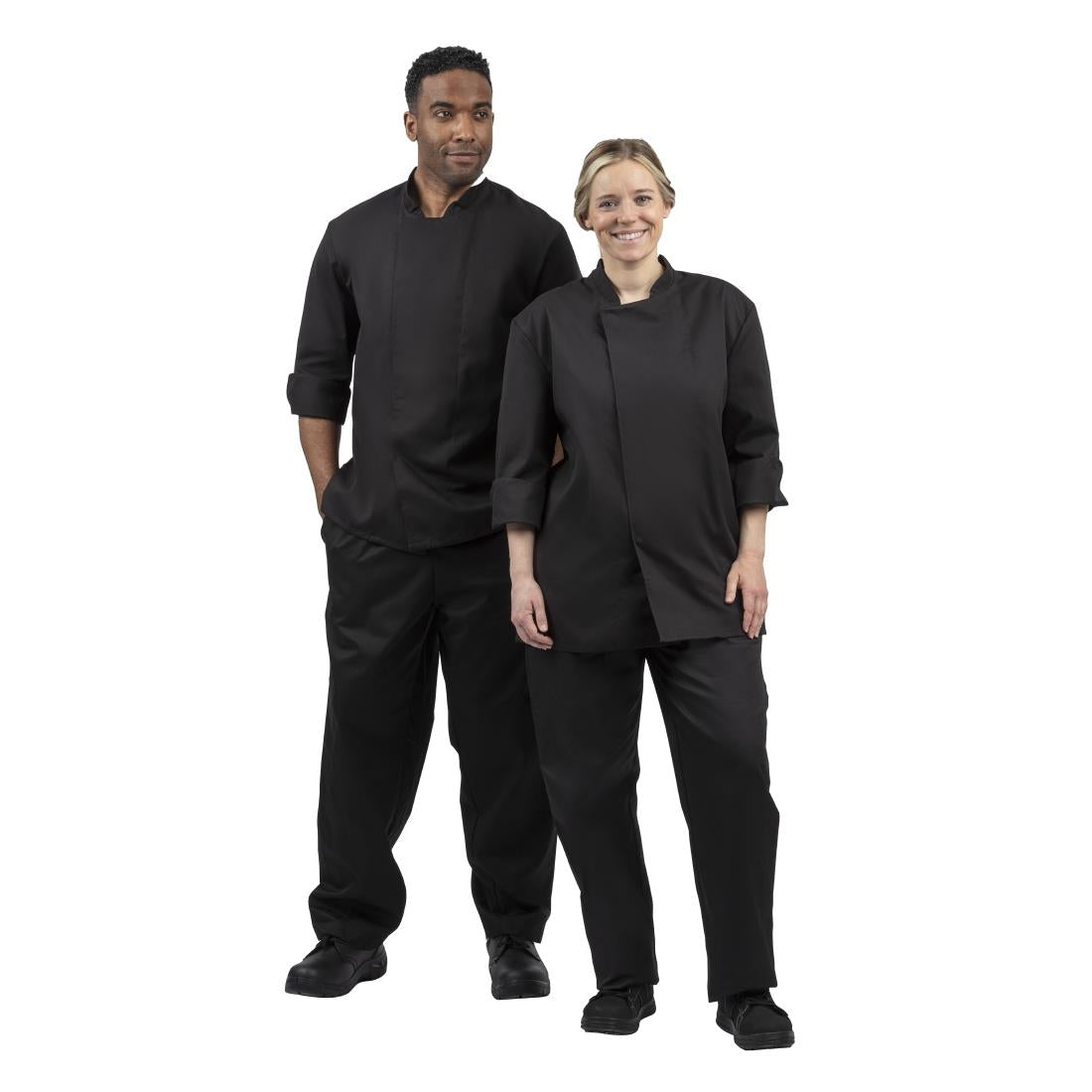 Whites Unisex Atlanta Chef Jacket Black Teflon Size M