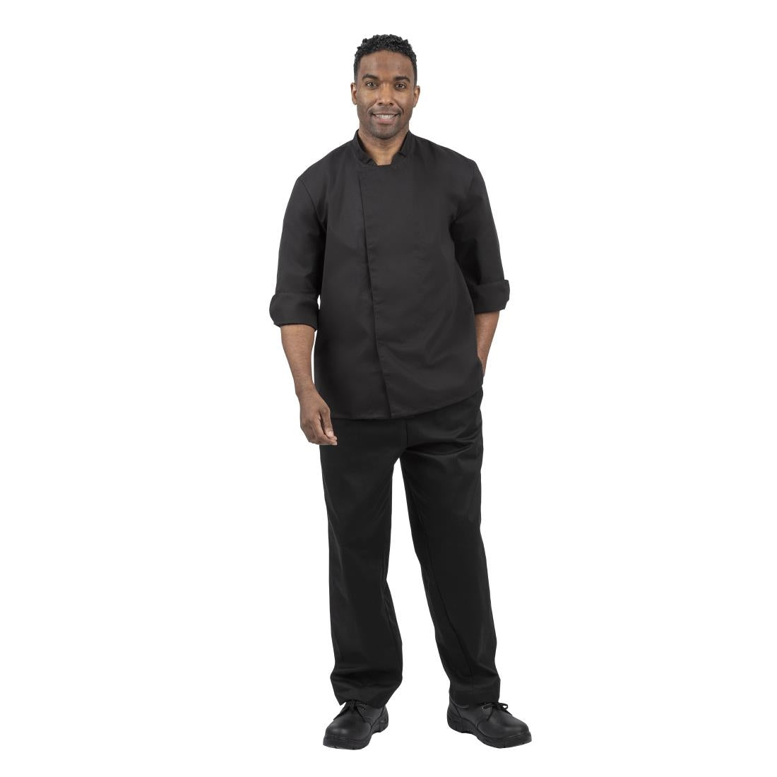 Whites Unisex Atlanta Chef Jacket Black Teflon Size M