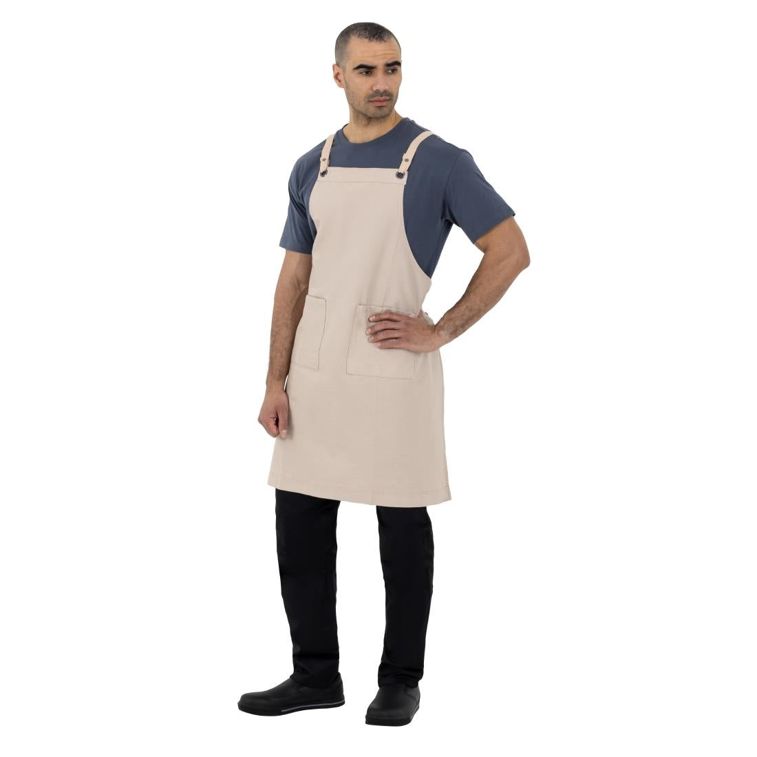Southside Cotton Canvas Bib Apron Stone