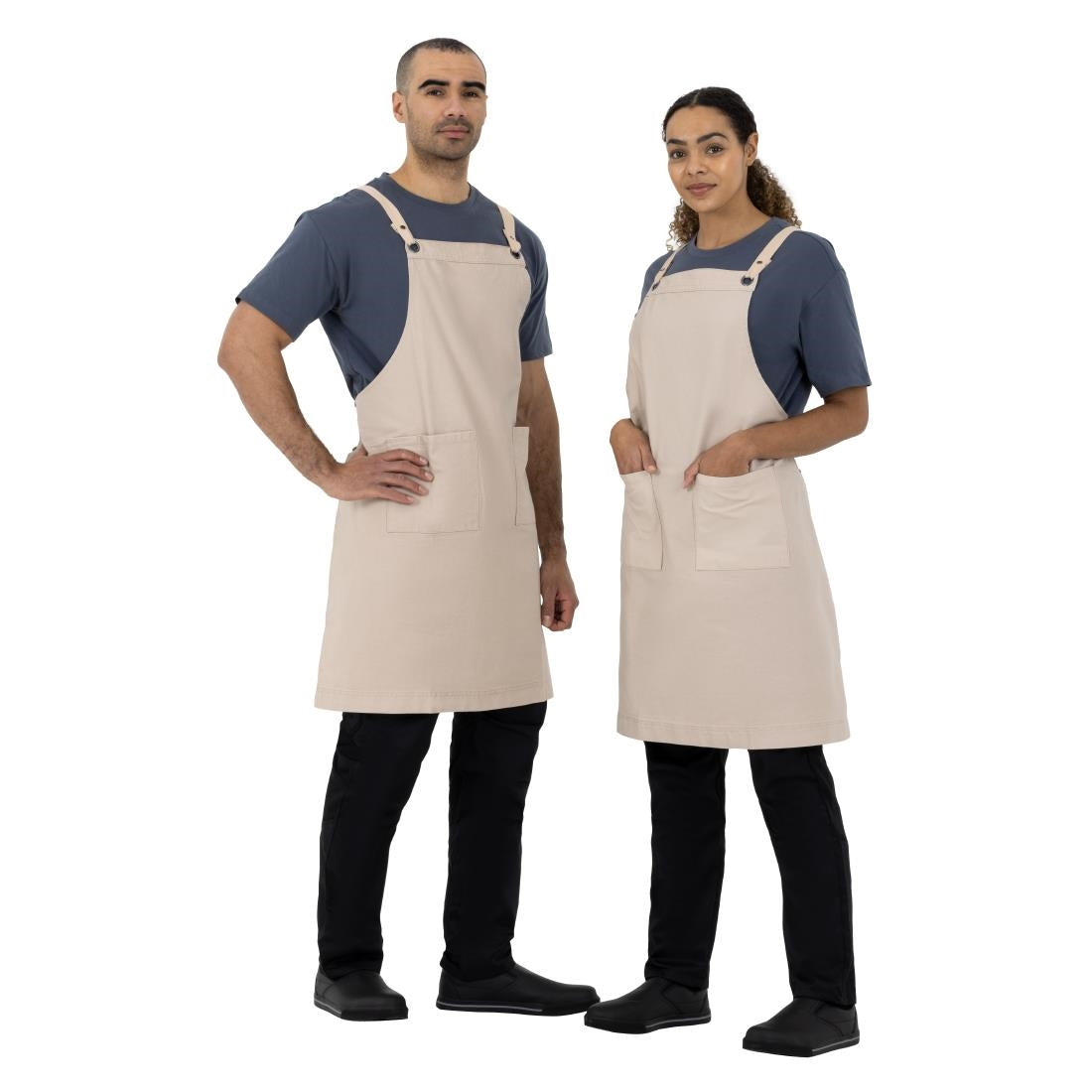 Southside Cotton Canvas Bib Apron Stone