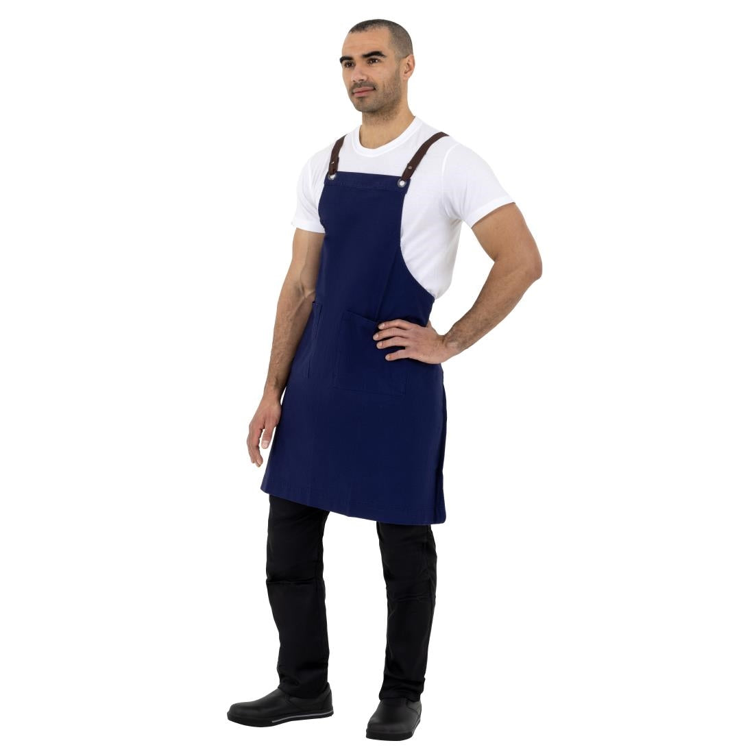 Southside Cotton Canvas Bib Apron Navy