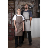 Southside Linen Blend Bib Apron Grey