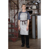 Southside Linen Blend Bib Apron Grey
