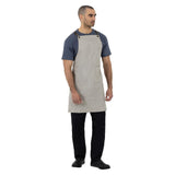 Southside Linen Blend Bib Apron Grey