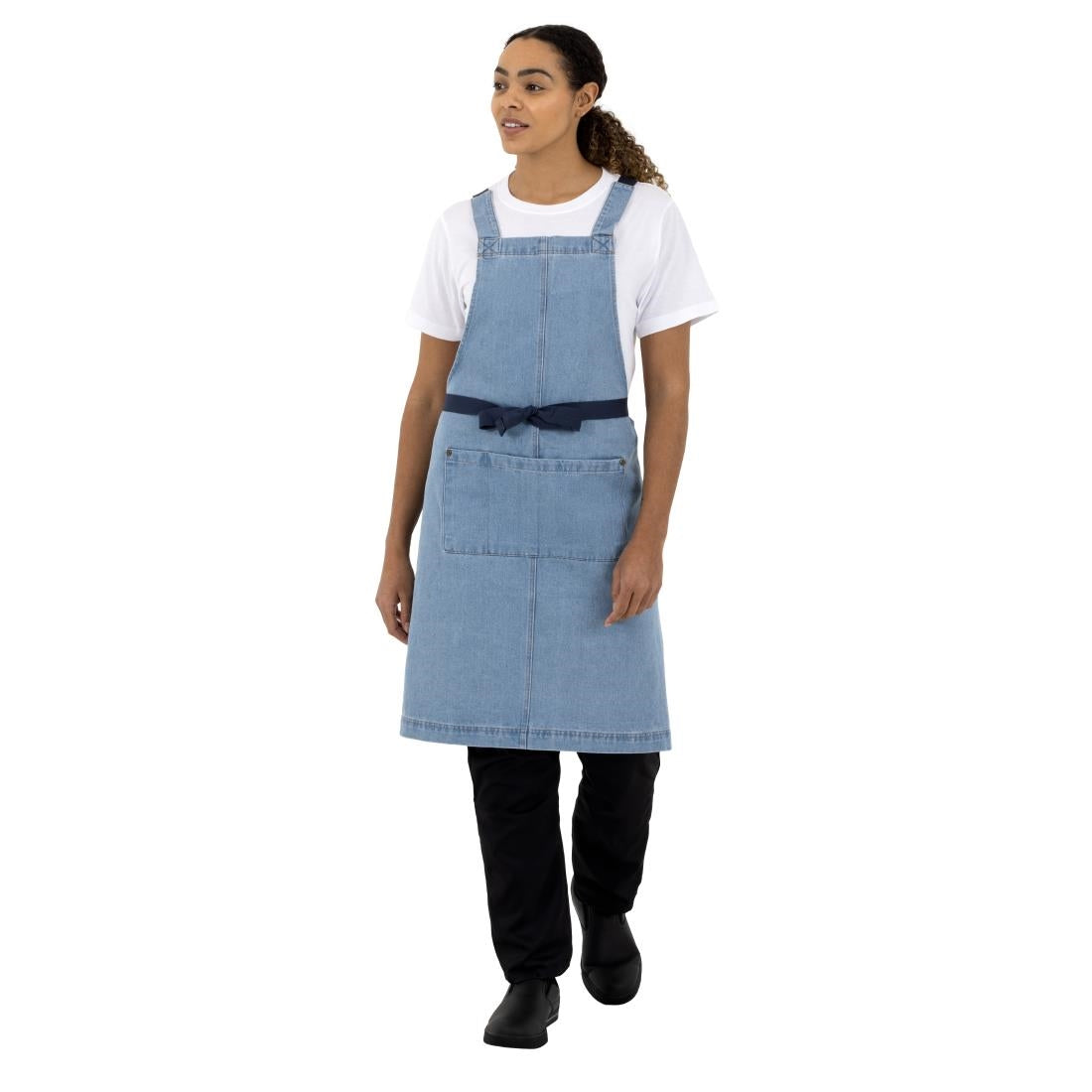 Southside Denim Bib Apron Light Blue