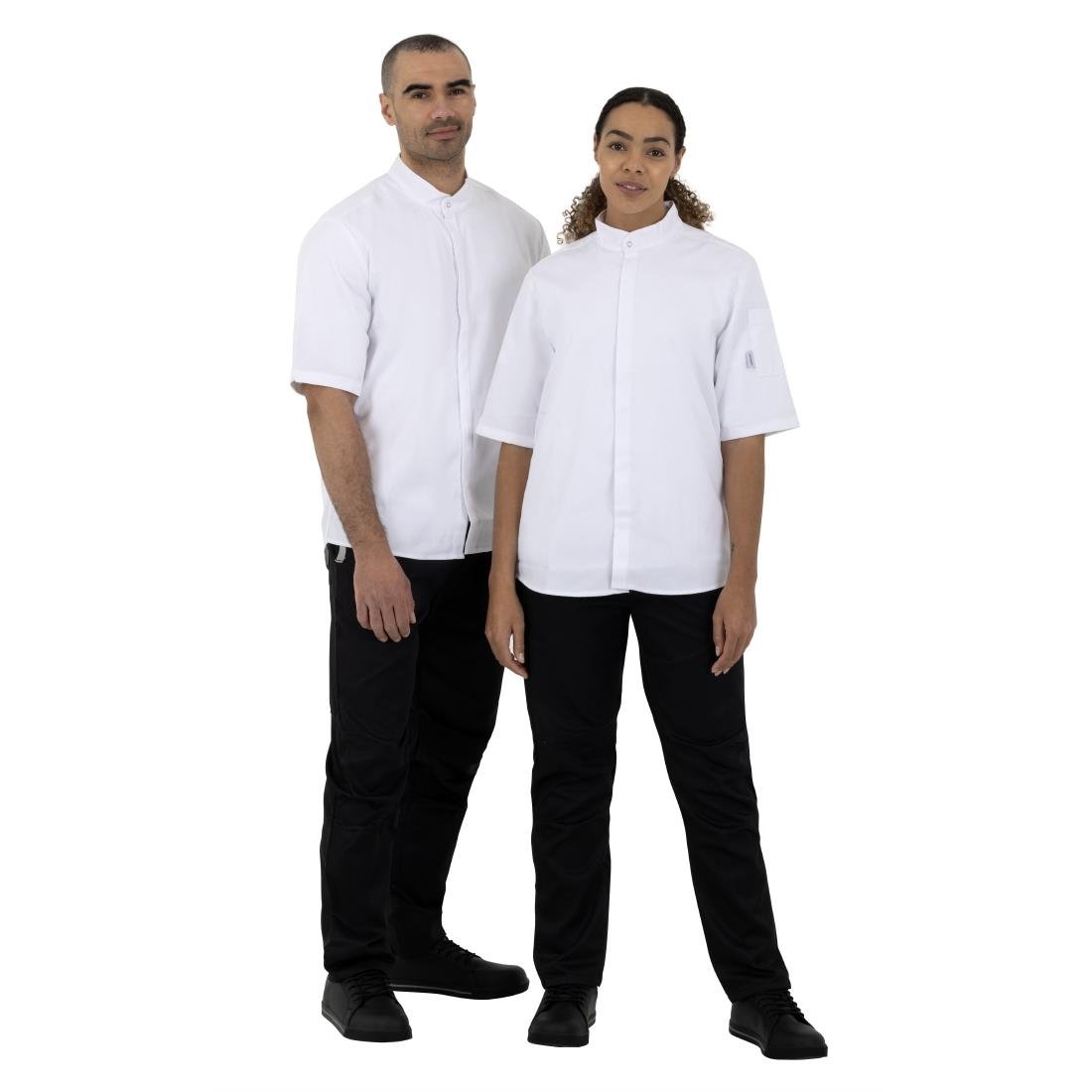 Southside Band Collar Chef Jacket White XL