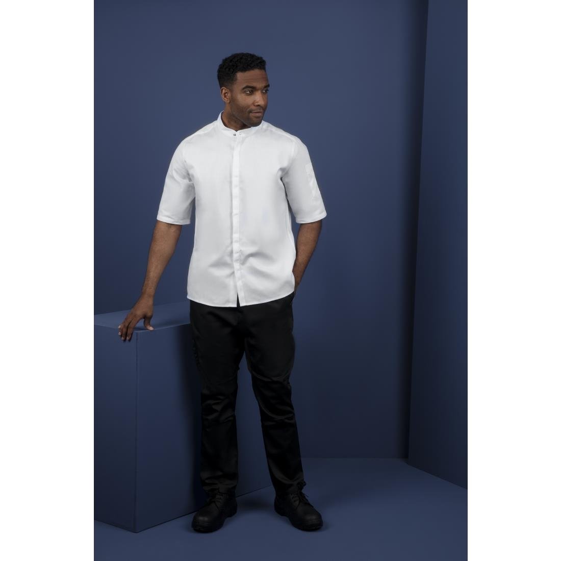 Southside Band Collar Chef Jacket White XL