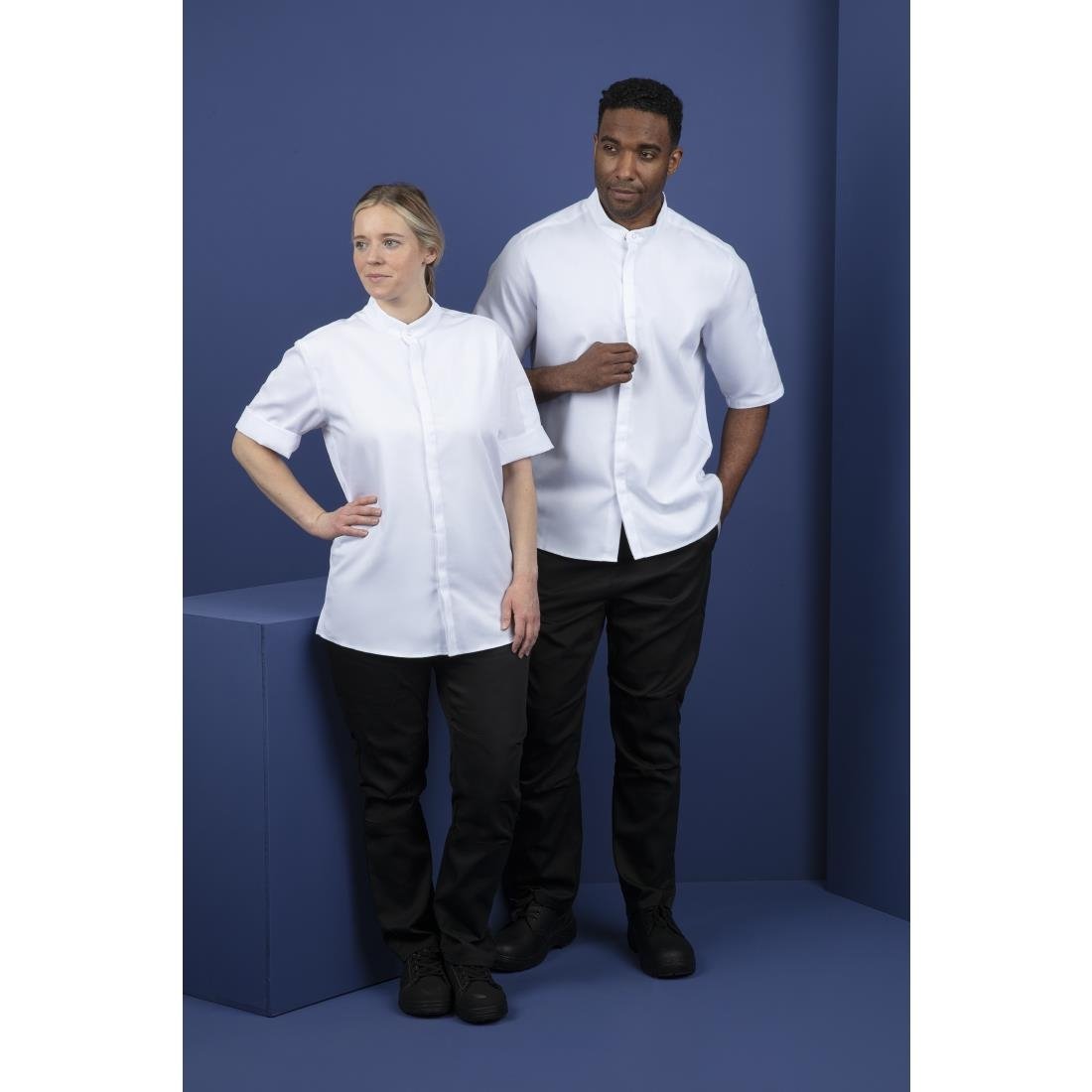 Southside Band Collar Chef Jacket White XL
