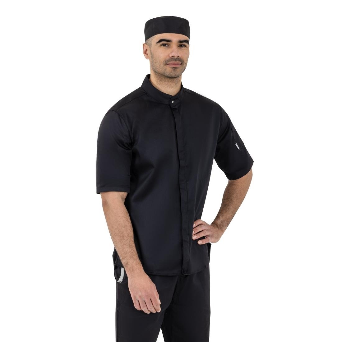 Southside Band Collar Chef Jacket Black L