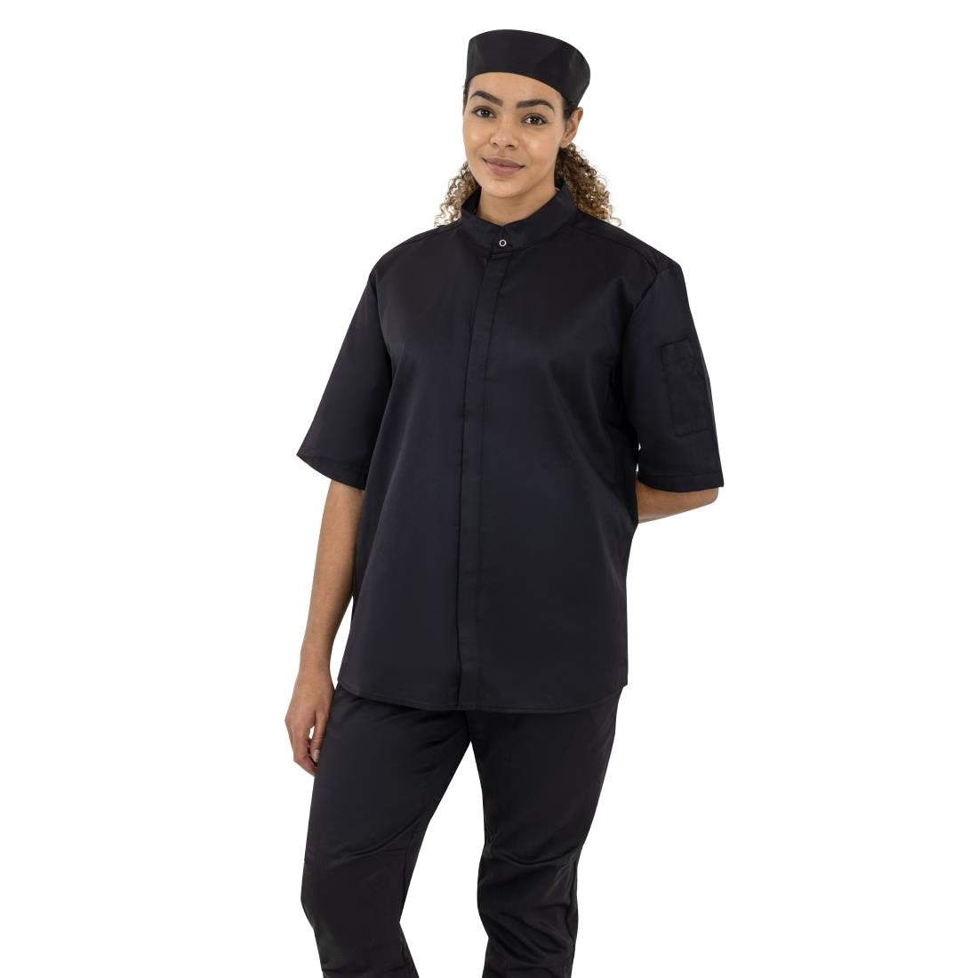 Southside Band Collar Chef Jacket Black XL