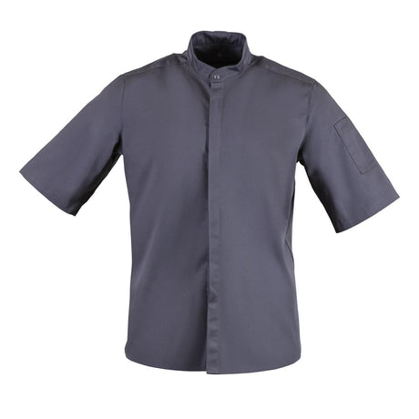 Southside Band Collar Chef Jacket Charcoal S