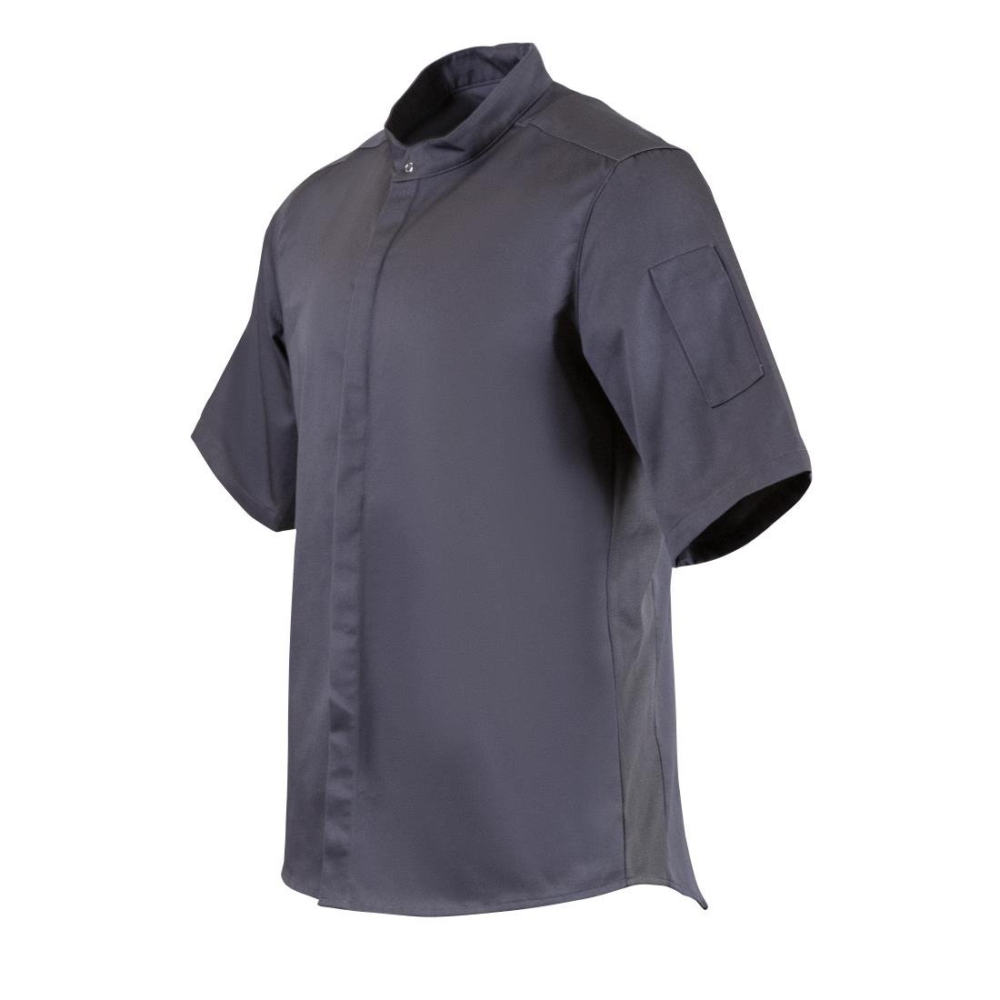 Southside Band Collar Chef Jacket Charcoal XL